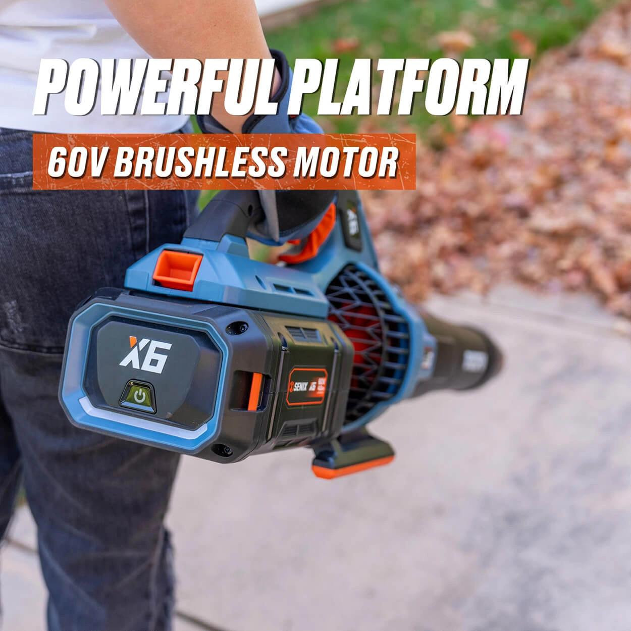 Senix Tools Senix X6 60V Brushless 1,380m3/hr Blower Kit 