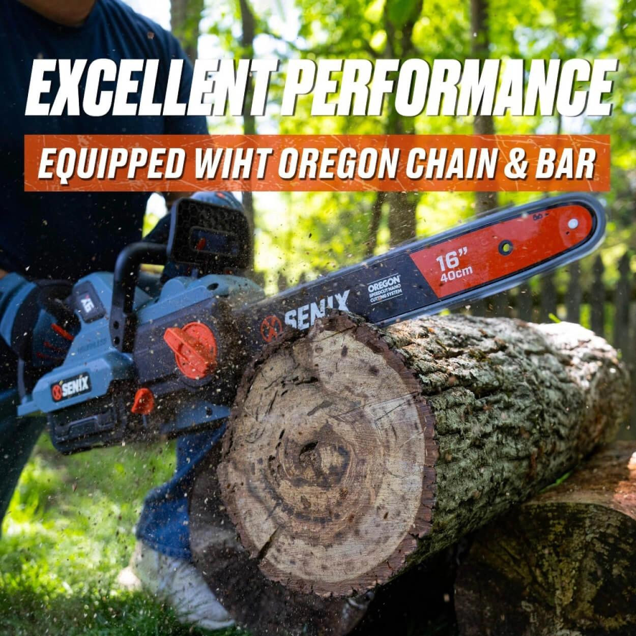 Senix Tools Senix X6 60V Brushless 40cm (16") Rear Handle Chainsaw Skin 