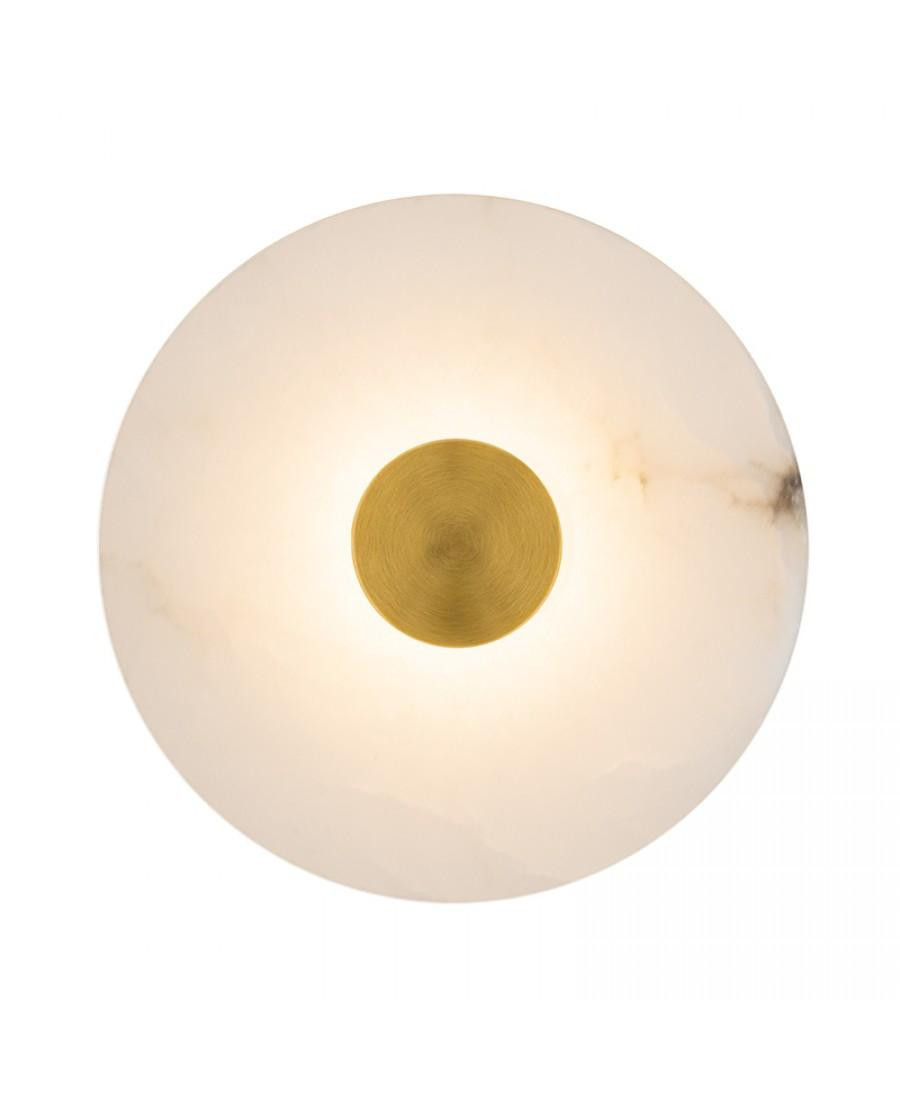 ZAMBELIS Zambelis Zues alabaster and brushed brass wall light 4Z2550 
