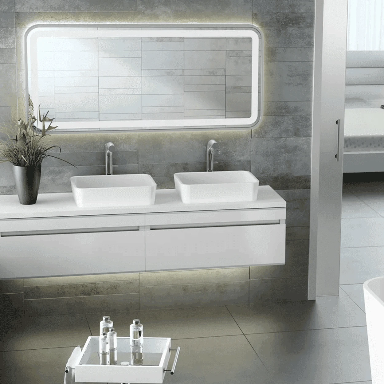  Victoria + Albert Edge 45 450mm Above Counter Basin Gloss White - VB-EDG-45-NO 