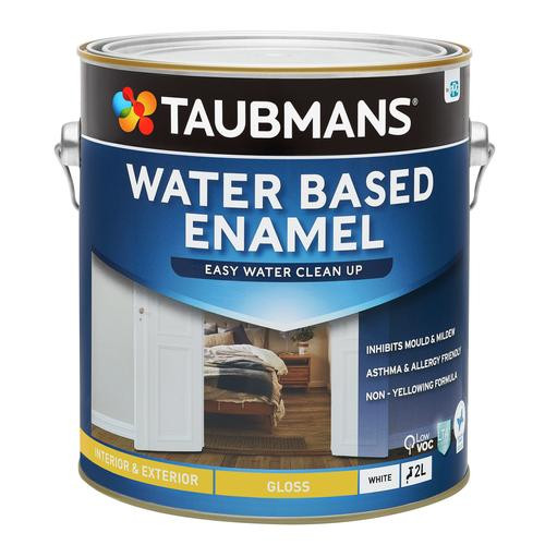 Taubmans Water Based Enamel Trim 2L Gloss White Enamel Paint