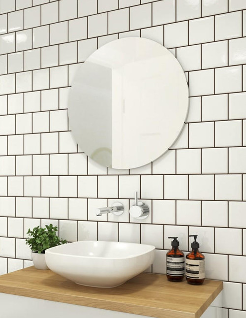 Rifco Round Polished Edge Mirror 600D MRC