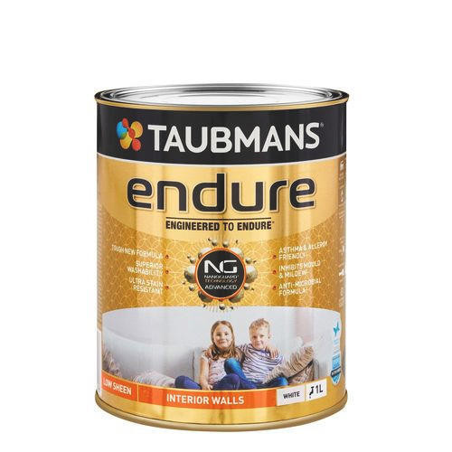 Taubmans Endure 1L Low Sheen White Interior Paint