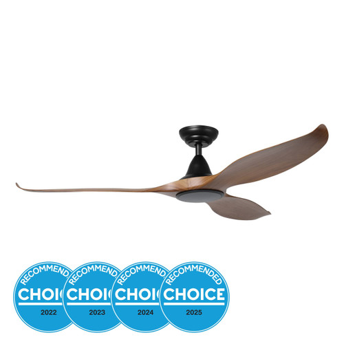 Noosa 60" Ceiling Fan Black and New Teak 20684907