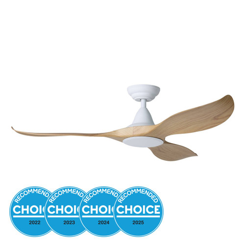 Noosa 52"Ceiling Fan white and Blackbutt 20684716