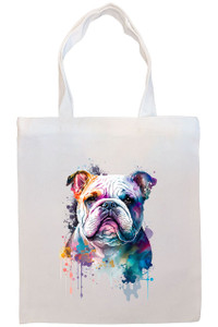 Bulldog Canvas Tote Bag Style3 S528-Tote-BLD-ST3 Bulldog Canvas Tote Bag Style3 S528-Tote-BLD-ST3