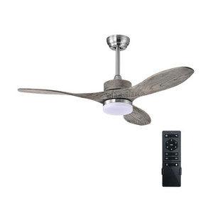 48 Inch Wood Ceiling Fan with LED Lights and 6 Speed Levels - Color: Silver D681-ES10180US-SL 48 Inch Wood Ceiling Fan with LED Lights and 6 Speed Levels - Color: Silver D681-ES10180US-SL