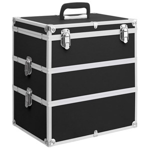 Make-up Case 14.6"x9.4"x15.7" Black Aluminum A949-91840