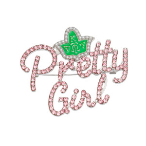 Brooch AKA Sorority Pretty Girl Pink Pin Women T226-9485309575487