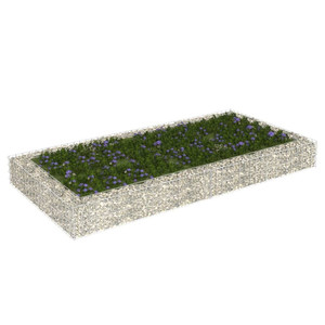  Gabion Raised Bed Silver Galvanized steel Large Heavy Duty A949-151312