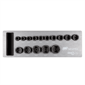 Ingersoll Rand DXS2 Drive Hex Metric Impact Socket Set, 15-Piece T398-IRTDXSK2M15