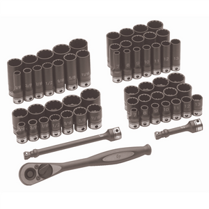 Grey Pneumatic 3/8" Dr. 59pc Fract. & Metric Duo-Socket Set - 12 T398-GRE81259CRD