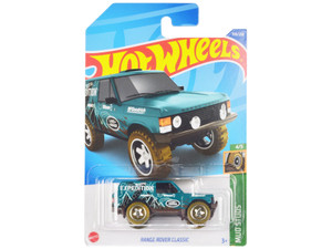 Land Rover Range Rover Classic Teal with White Graphics "Hot Wheels Expedition" "Mud Studs" Series  F977-HHF26