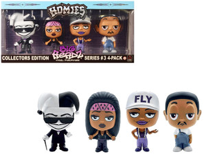 "Homies Big Headz" Series 3 Collector's Edition 4-Pack of Figures by Homies F977-20459