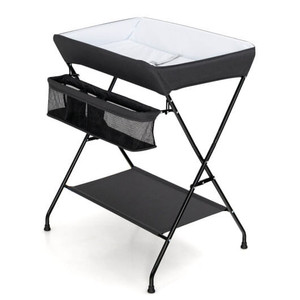Baby Storage Folding Diaper Changing Table-Black B593-AC10003