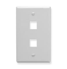 Faceplate oversized 2-port white C403-TDICC-IC107LF2WH