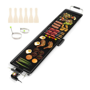 Costway 39.5 Inch Extra Large Electric Griddle with 2 Cooking Surface and Adjustable Temperatures - D681-WalmartES10478US