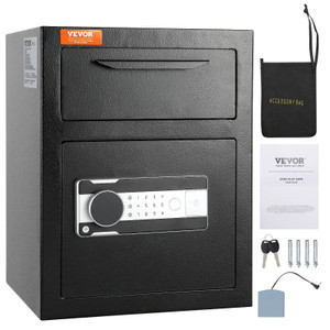  1.7 Cub Depository Safe, Deposit Safe with Drop Slot, Electronic Code Lock and 2 Emergency Keys, 1 E415-LCSBXX17L000GVVNCV0