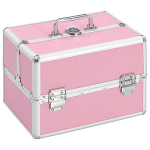 Make-up Case 8.7"x11.8"x8.3" Pink Aluminum A949-91830