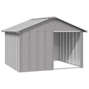 Dog House Grey Galvanized steel 45.9 x 40.6 x 32.1 in Durable A949-171542