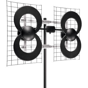 Antennas Direct C4-CJM ClearStream 4 Quad-Loop UHF Outdoor Antenna with 20" Mount R810-ADIC4CJM