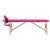  Foldable Massage Table 2 Zones Wood Pink A949-110185