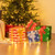 48 Inches Lighted Stacked Gift Boxes with Built-in LED Lights and Decorative Bows B593-CM25017US