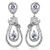 3W1095 - Rhodium Brass Jewelry Sets with AAA Grade CZ  in Clear A874-3W1095