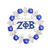 Brooch Blue White Zeta Pearl Pin for Women T226-9485318717759