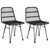  Garden Chair Set of 2 Black Steel, polyethylene A949-319429