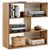 Concave Bookshelf 3-Shelf Open Bookcase with Anti-Toppling Device for Living Room Study Office B593-CB10613-1