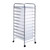 10 Drawer Rolling Storage Cart Organizer with 4 Universal Casters-Clear - Color: Transparent D681-HW52045CL