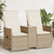 Reclining Garden Sofa Beige PE rattan Two-Seater A949-365713