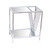 24" Silver Mirrored Glass And Iron End Table With Shelf N270-274431