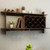 Wall Mount Wine Rack with Glass Holder & Storage Shelf-Walnut B593-HW57400