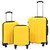 Hardcase Trolley Set 3 pcs Yellow ABS A949-91876