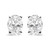 14K White Gold 3/4 Cttw Oval Shape Lab Grown Diamond Solitaire Stud Earrings (F-G Color, VS1-VS2 Cl N162-74-6165WLD