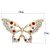 LO2907 - Flash Rose Gold White Metal Brooches with Top Grade Crystal  in Multi Color A874-LO2907