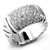 7X080 - Rhodium Brass Ring with AAA Grade CZ  in Clear A874-7X080