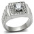 TK347 - High polished (no plating) Stainless Steel Ring with AAA Grade CZ  in Clear A874-TK347