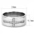 TK3225 - High polished (no plating) Stainless Steel Ring with AAA Grade CZ  in Clear A874-TK3225