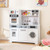 Pretend Play Kitchen Wooden Toy Set Kitchen Accessory Playset with Real Lights Sounds-White - Color D681-TP10236WH