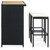  Bar Set Black PE rattan Standard Bar Set Rectangular A949-313473