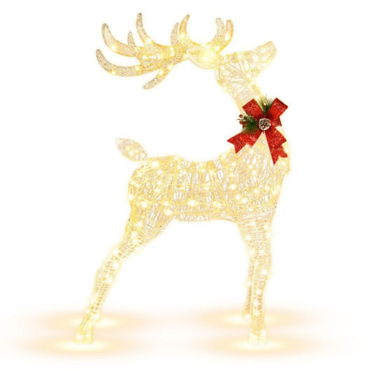 Lighted Standing Reindeer with Stakes for Christmas Decoration B593-EU10018US