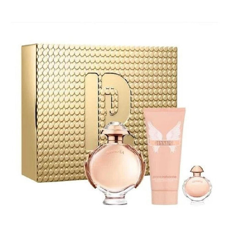 Paco rabanne olympea 3 pcs set for women: 2.7 eau de parfum spray + 3.4 body lotion + 0.2 eau de pa Z991-PACO65200045