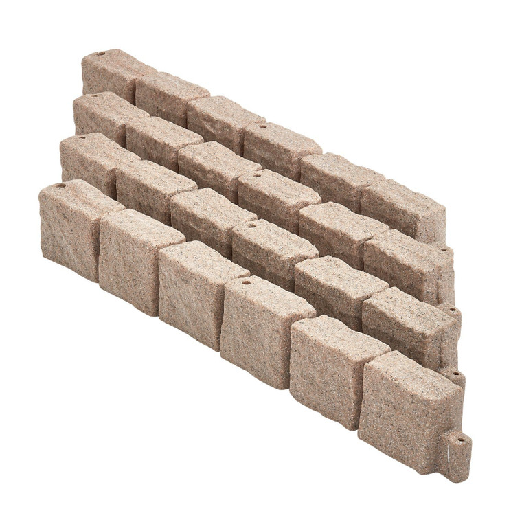 Faux Stone Landscape Edging 46.8 x 3.9 in Realistic Lawn Edging, Flexible Brick-Sized Garden Edging E415-RZSPZZCCMH00QBP1GV0