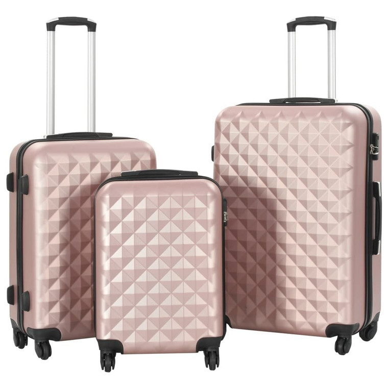 Hardcase Trolley Set 3 pcs Rose Gold ABS A949-91888