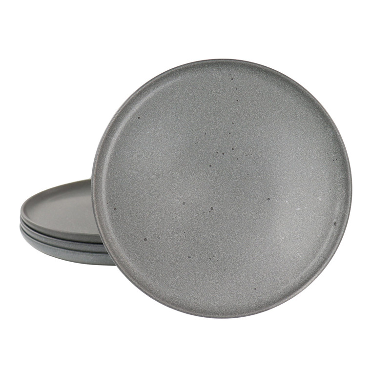 Our Table Landon 4 Piece 8.4 Inch Round Stoneware Salad Plate Set in Truffle D970-133170.04