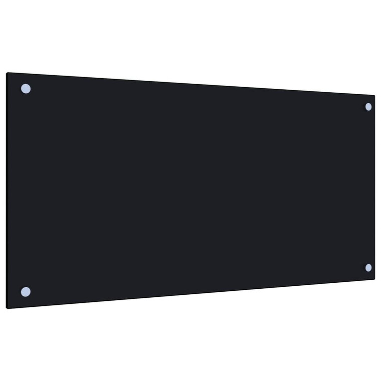  Kitchen Backsplash Black 31.5"x15.7" Tempered Glass A949-249484