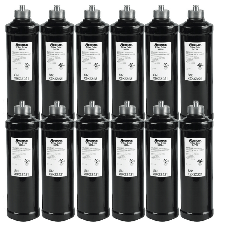 Robinair Recycling Filter-Driers (Spin on Filter) - 12 Pack T398-ROB34724-12